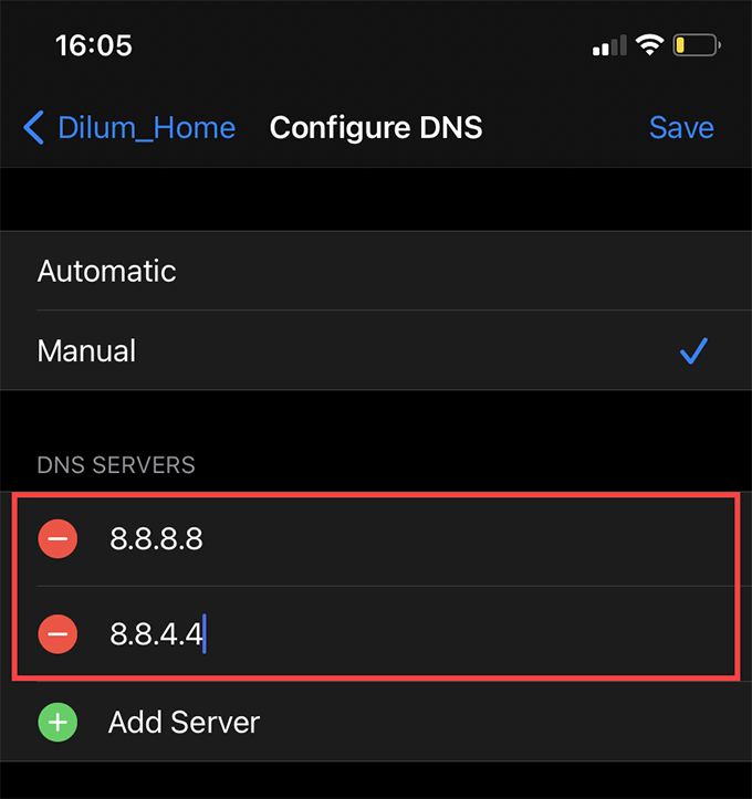 تكوين شاشة DNS 