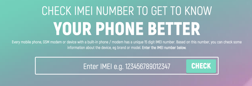 موقع معلومات IMEI 