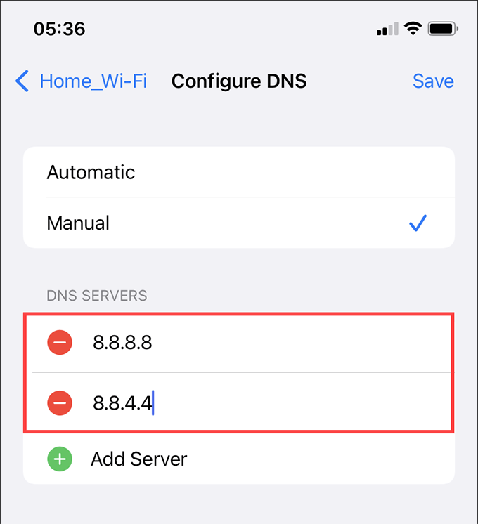 تكوين شاشة DNS 