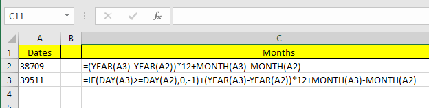 كيفية طرح التواريخ في صورة Excel 3