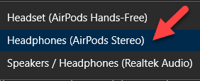 سماعات الرأس (AirPods Stereo) موضحة