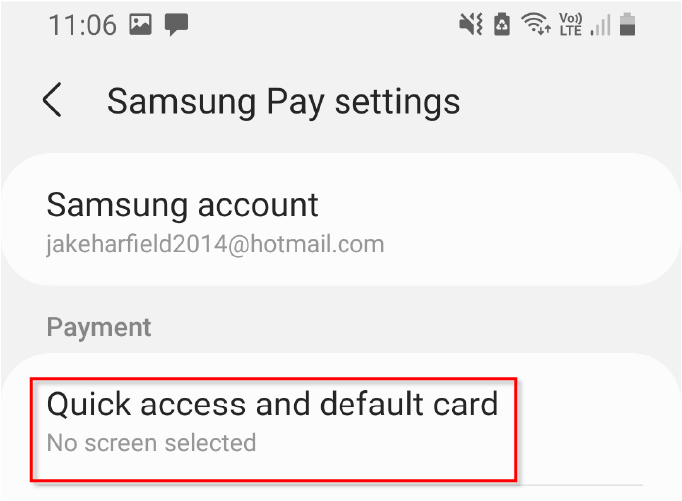 كيفية تعطيل Samsung Pay على صورة Android 5