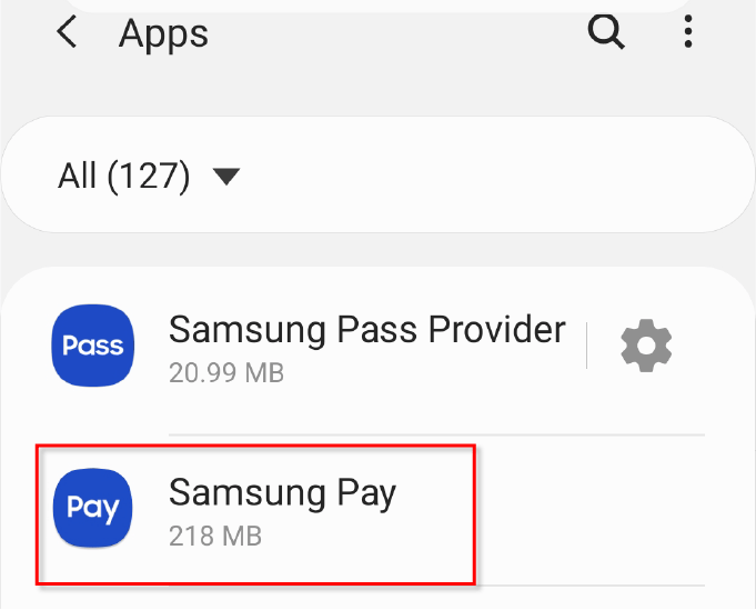 كيفية تعطيل Samsung Pay على صورة Android 10