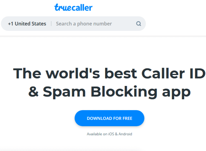 صورة TrueCaller - أفضل المواقع للتعرف على رقم الهاتف - TrueCaller