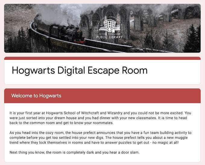 أفضل ألعاب الهروب من الغرفة لمحبي الخيال صورة - hogwarts-digital-escape-room