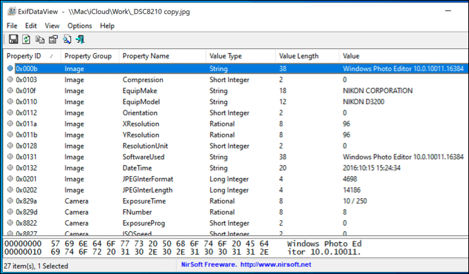 عرض بيانات EXIF ​​للصور على iPhone وAndroid وMac وWindows الصورة 15