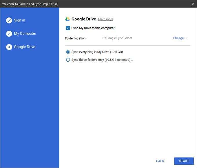 كيفية استخدام Google Backup And Sync لعمل نسخة احتياطية لمحرك الأقراص الثابتة الخاص بك الصورة 8