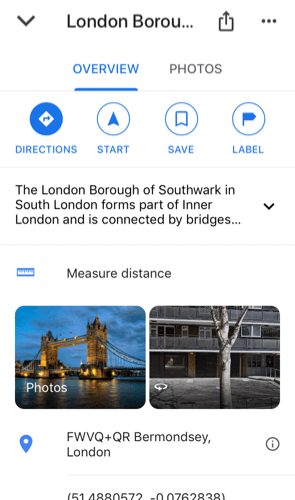 كيفية إسقاط دبوس في خرائط جوجل على iOS الصورة 2 - Google-Maps-iOS-Pin-Details