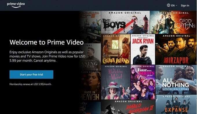 قنوات Amazon Prime Live (0.99/شهرًا + إضافات البث التلفزيوني المباشر) الصورة 2 - Amazon-Prime-Video