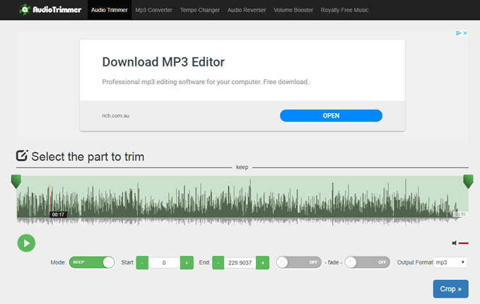 محررات الصوت خفيفة الوزن عبر الإنترنت الصورة 2 - audiotrimmer