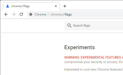   - عنوان URL لـ chrome-flags