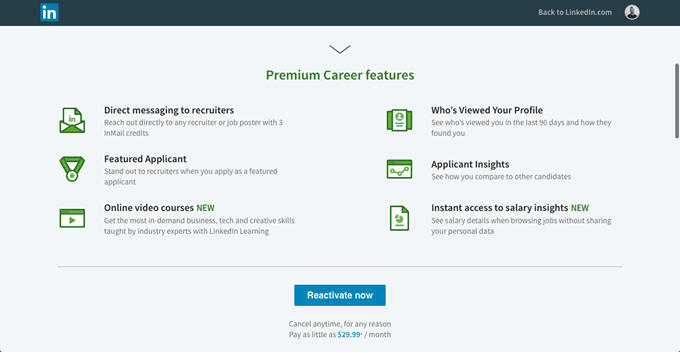 LinkedIn image 4 - linkedin premuim career features