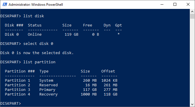 كيفية استخدام أداة DiskPart في نظام التشغيل Windows الصورة 8