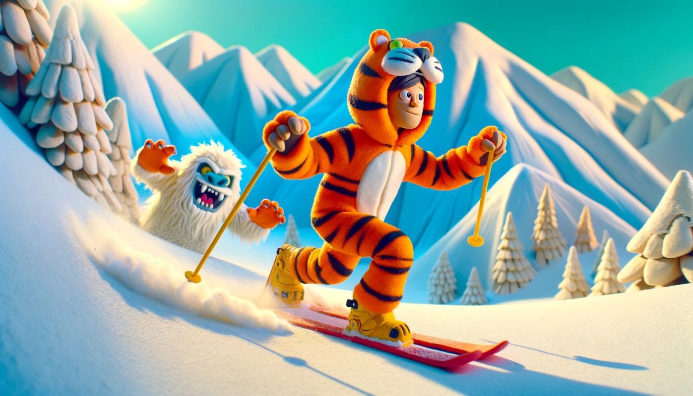 Dalle 3 أدوات التحرير أسلوب Tiger Yeti Claymation