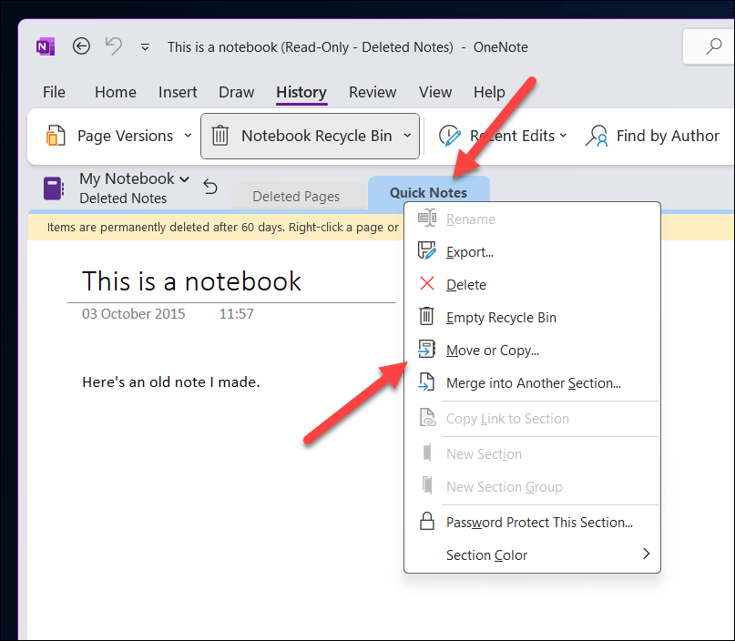 Comment récupérer des blocs-notes supprimés dans OneNote image 3