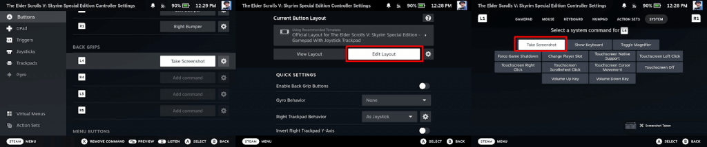 كيفية تغيير زر لقطة الشاشة في صورة Steam أو Steam Deck 4