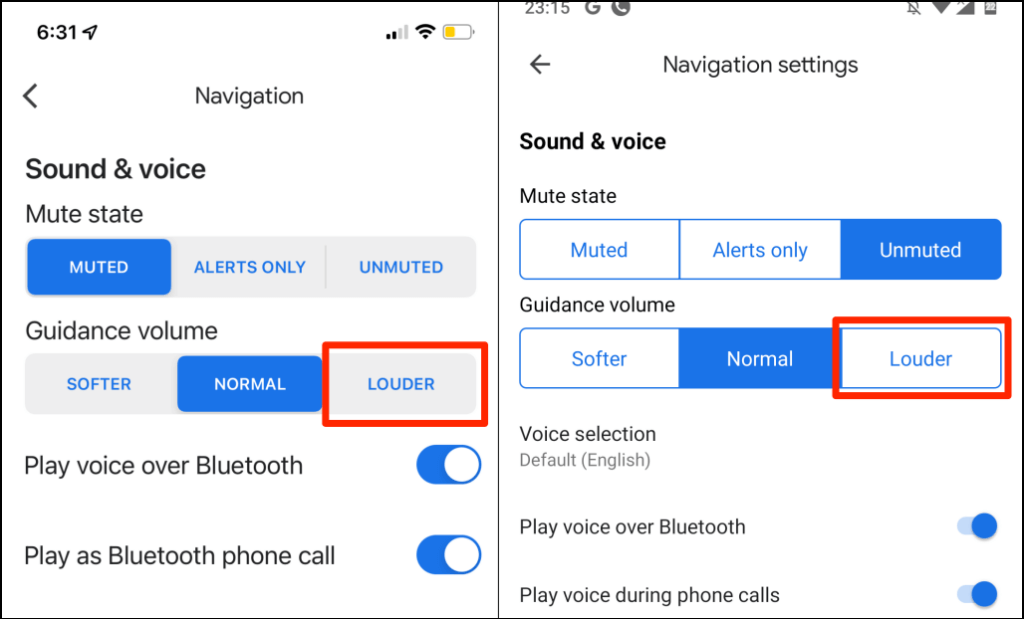 زيادة حجم صورة إرشادات التنقل - 09-fix-google-maps-voice-navigation-issues