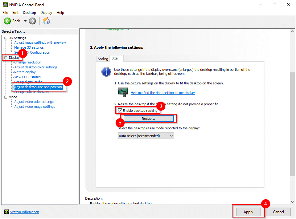 Comment réparer l'overscan dans Windows 10 pour l'adapter à l'image 4 de l'écran