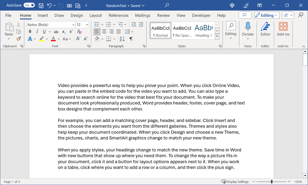 كيفية مسح التنسيق في صورة Microsoft Word 6