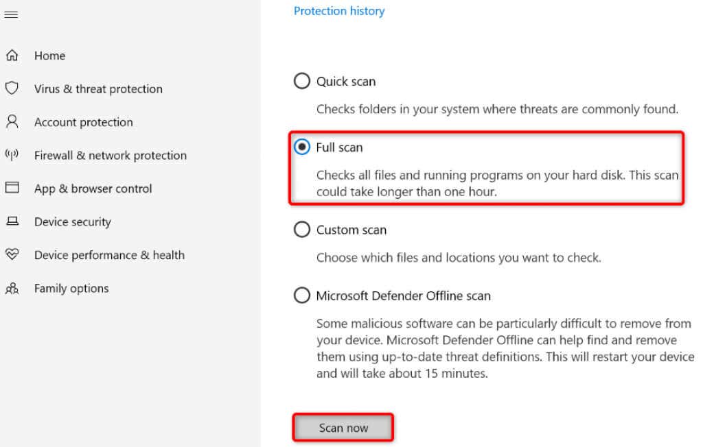 Comment réparer le problème « L'opération n'a pas été terminée » ? Erreur de virus sur Windows 10 image 8