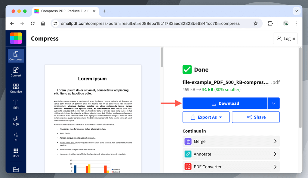 كيفية تقليل حجم ملف PDF على صورة Mac 16