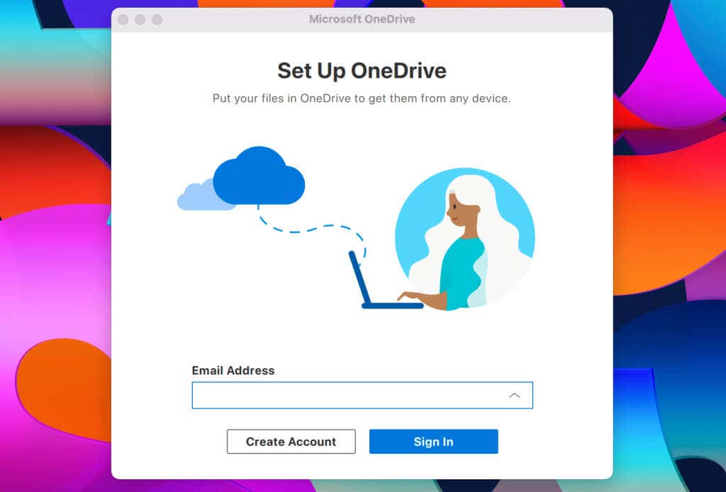 خطوات إعداد OneDrive على نظام Mac