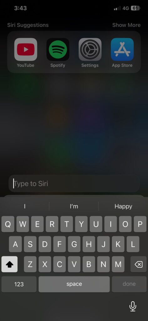 كيف أستخدم الكتابة مع Siri