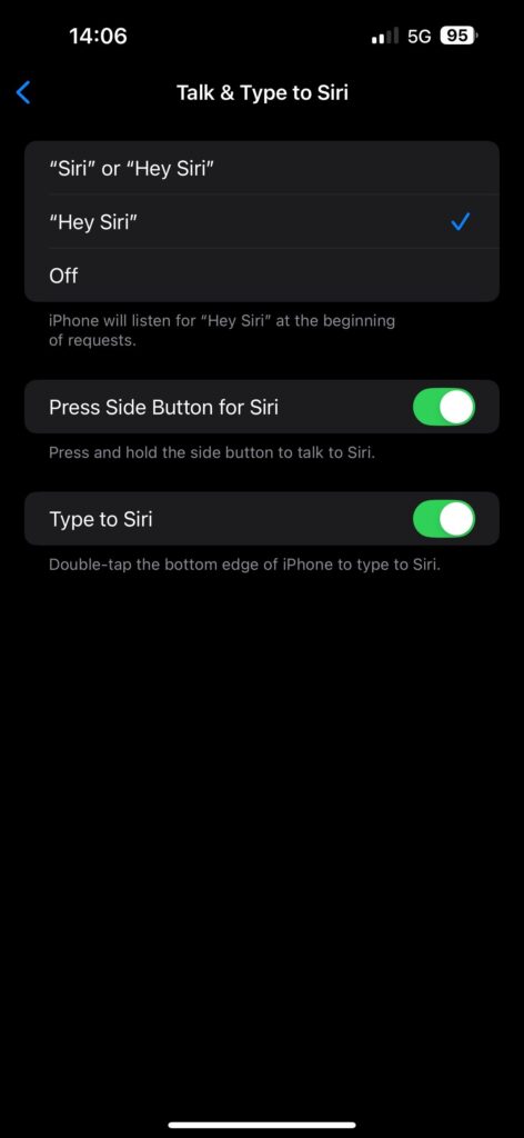 كيف أستخدم الكتابة مع Siri