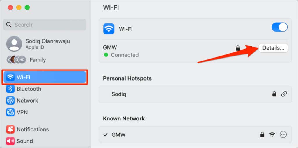 Mac متصل بشبكة Wi-Fi ولكن لا يمكنك الوصول إلى الإنترنت؟ جرب هذه الحلول الـ 12 الصورة 10