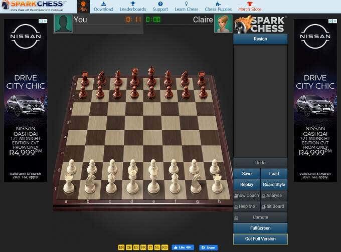 5.Sparkchess (مجاني أو .99 للنسخة المميزة) - 6-Sparkchess