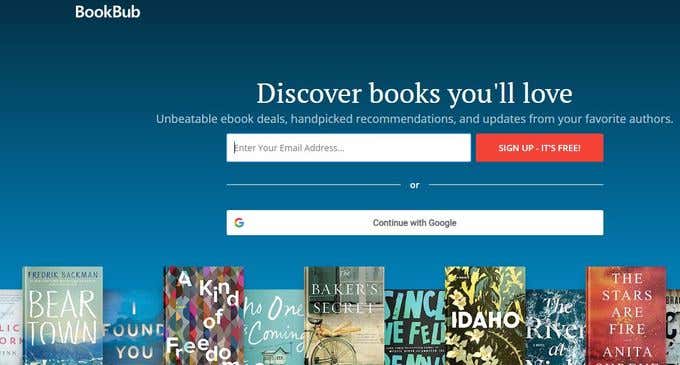 صورة BookBub - أفضل 4 مواقع لقراءة الكتب مجانًا