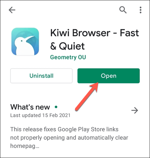 كيفية تثبيت متصفح Kiwi على نظام Android image 2 - 4-Open-Kiwi