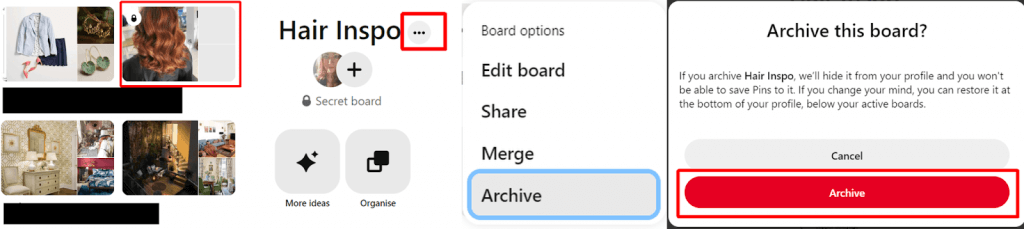 كيفية أرشفة اللوحات على موقع Pinterest على صورة الويب - كيفية حذف اللوحات على موقع Pinterest-6-compressed