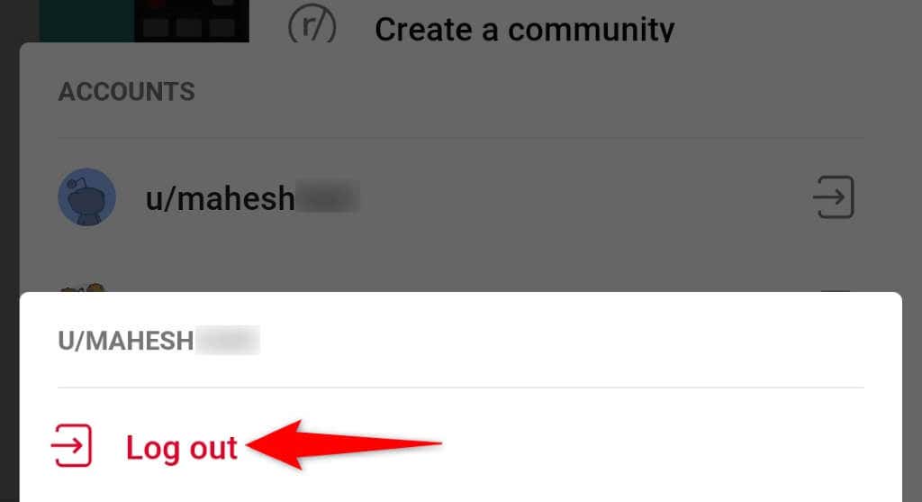 قم بتسجيل الخروج والعودة إلى حسابك في صورة تطبيق Reddit - reddit-app-not-working-9-ways-to-fix-the-app-9-compressed