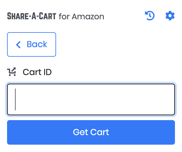 لقطة شاشة لقائمة ملحق Share-A-Cart لاستلام عربة التسوق - كيفية مشاركة أمازون عربة التسوق 12 المضغوطة