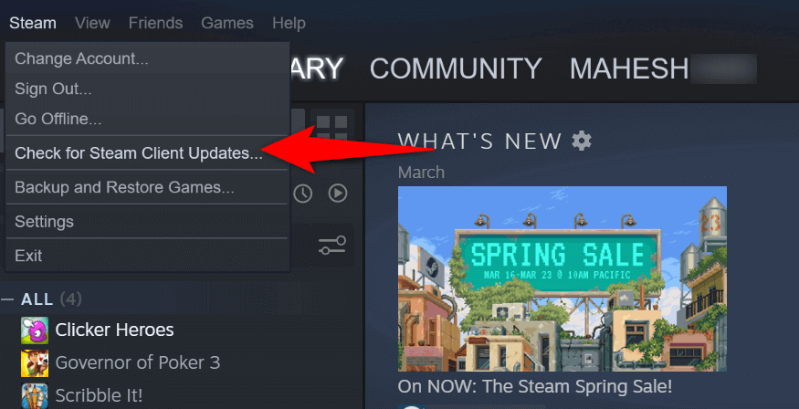 كيفية إصلاح خطأ عدم الاتصال في صورة Steam 7