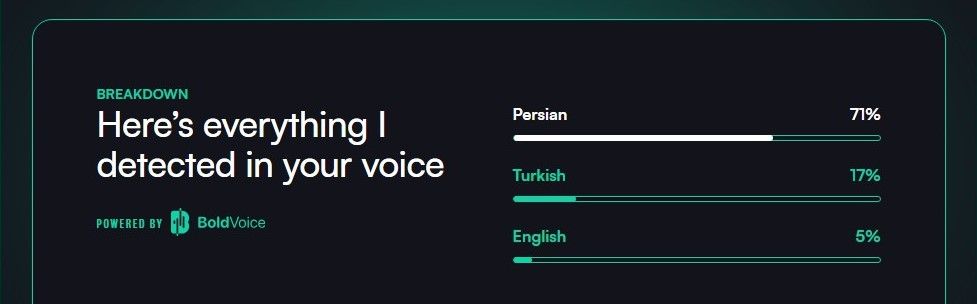 نتائج أوراكل BoldVoice Accent