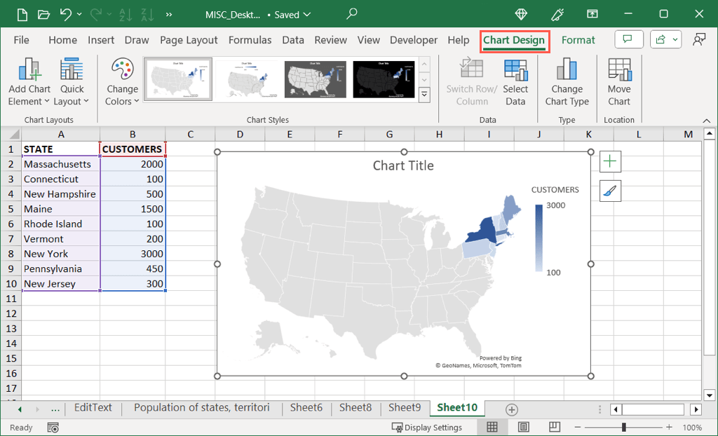 كيفية إنشاء خريطة حرارية في برنامج Excel صورة 17