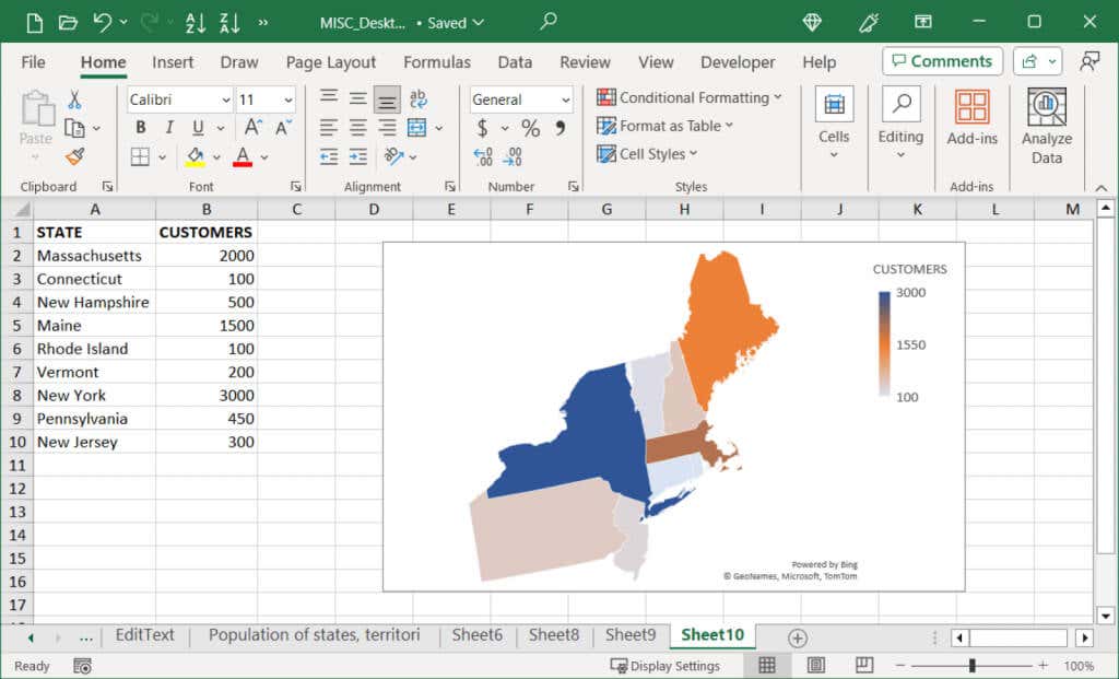 كيفية إنشاء خريطة حرارية في برنامج Excel صورة 21