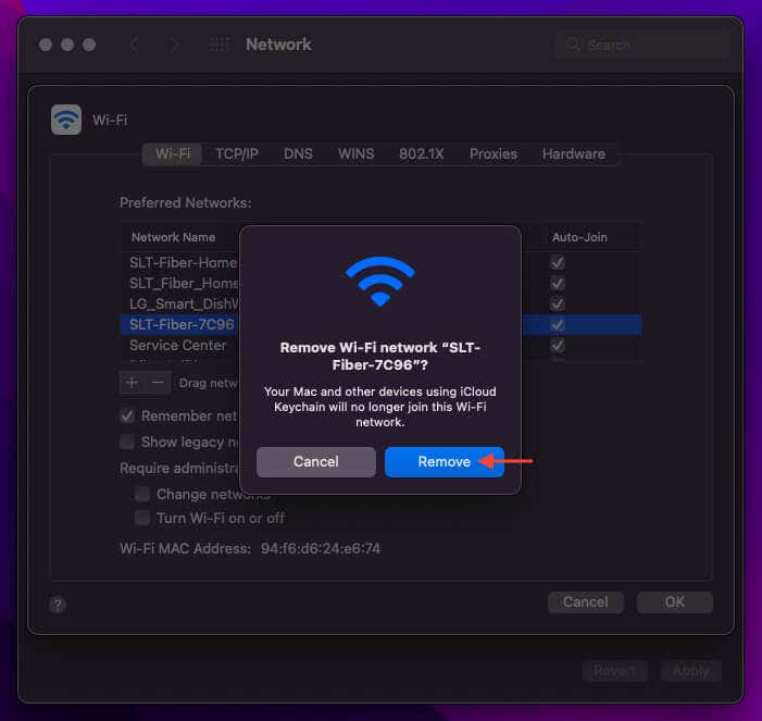 كيفية نسيان شبكات Wi-Fi على نظام Mac الصورة 10