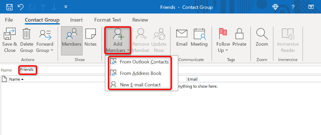 كيفية إنشاء مجموعة بريد إلكتروني في Microsoft Outlook الصورة 8