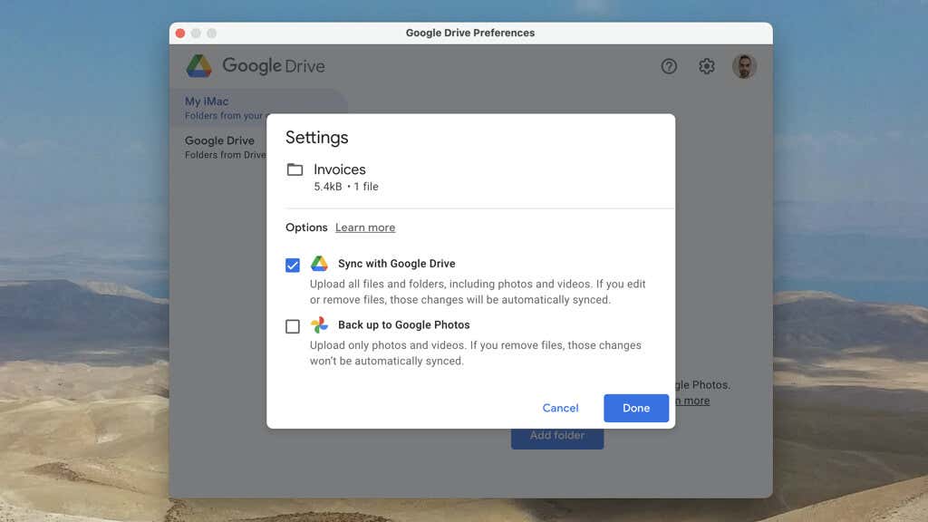 كيفية إعداد واستخدام Google Drive في نظام التشغيل macOS الصورة 11