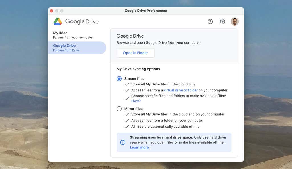 كيفية إعداد Google Drive واستخدامه في نظام التشغيل macOS الصورة 12