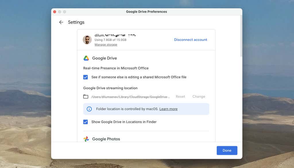 كيفية إعداد واستخدام Google Drive في نظام التشغيل macOS الصورة 14