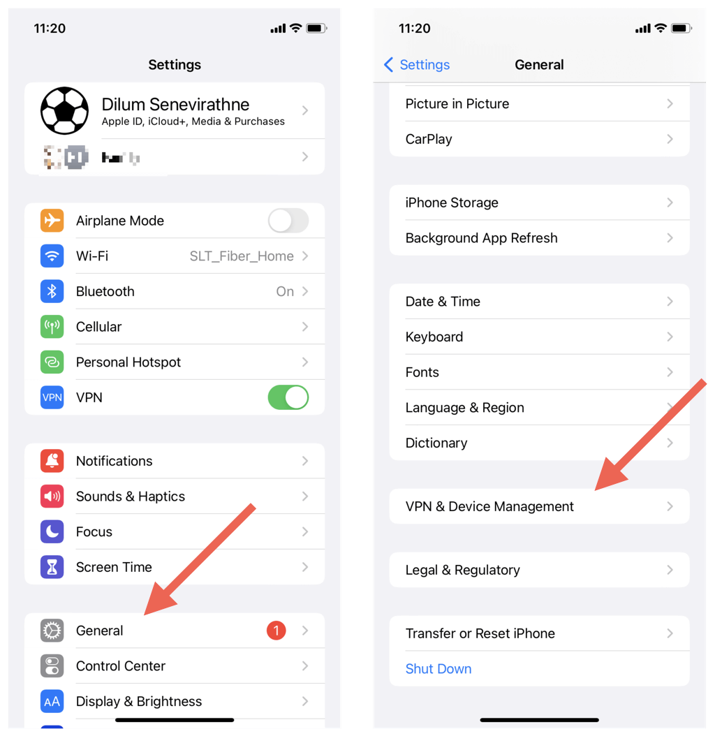 كيفية إيقاف تشغيل VPN على جهاز iPhone أو iPad الخاص بك 4