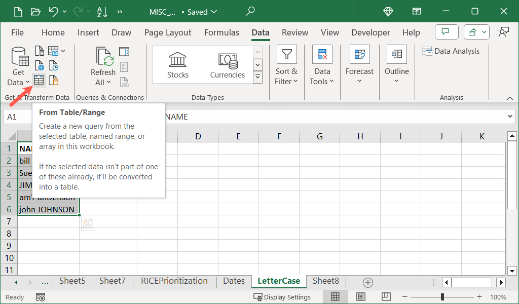 كيفية استخدام Power Query في Microsoft Excel لتحرير الصورة النصية 1