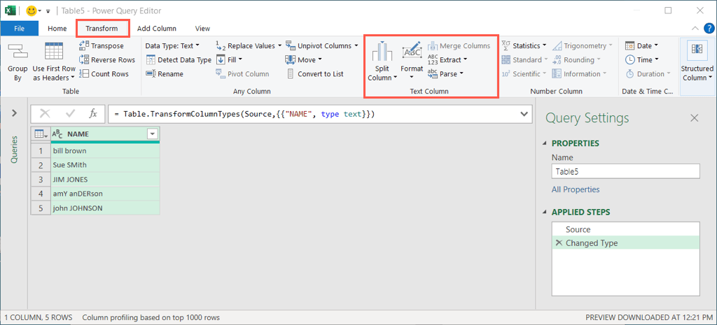 كيفية استخدام Power Query في Microsoft Excel لتحرير الصورة النصية 3