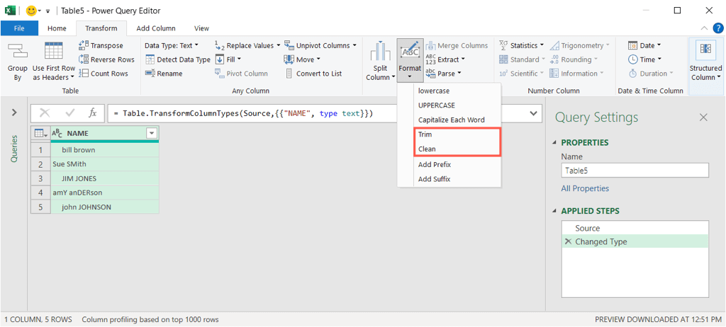 كيفية استخدام Power Query في Microsoft Excel لتحرير الصورة النصية 8