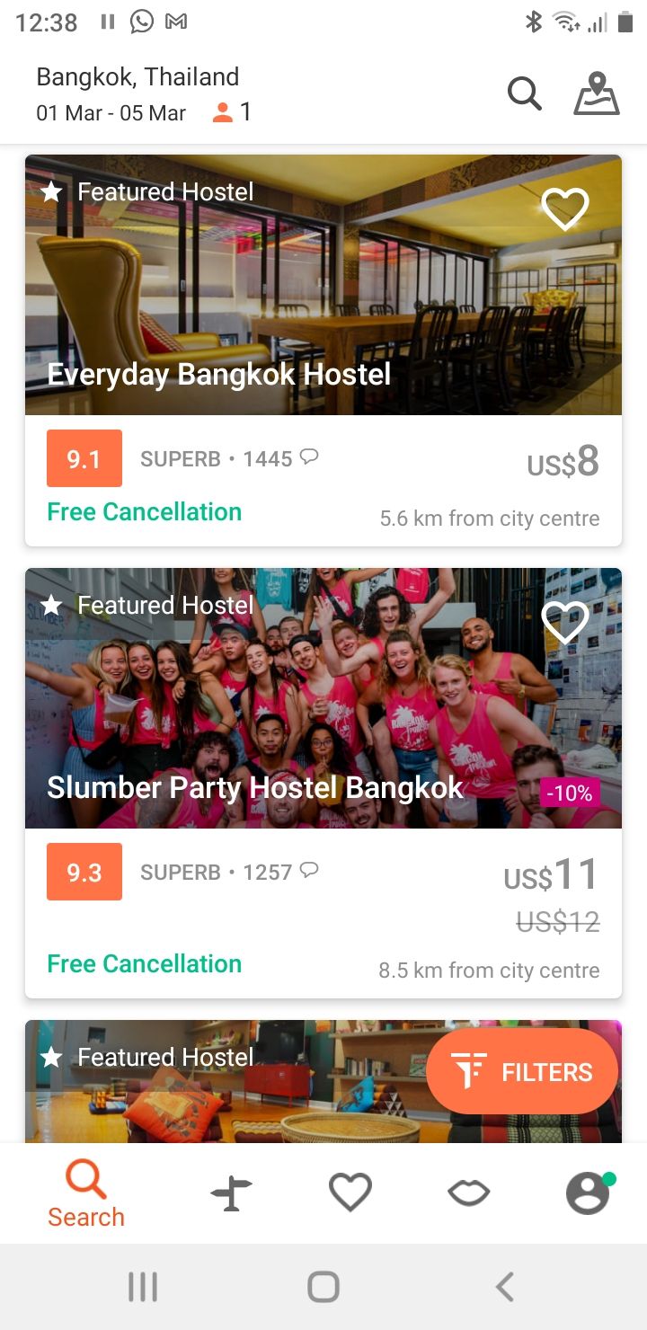 قوائم Hostelworld في بانكوك