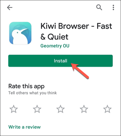 كيفية تثبيت متصفح Kiwi على صورة Android - 3-Install-Kiwi